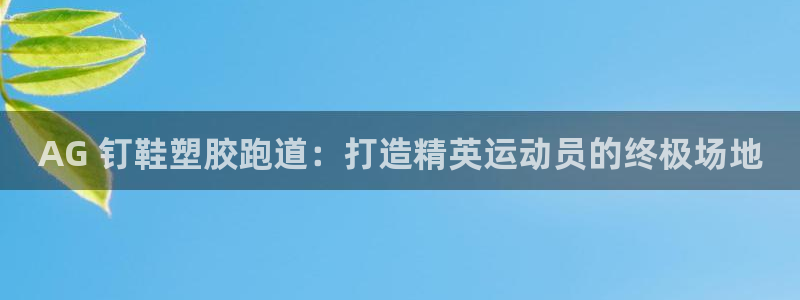 谈球吧首页：AG 钉鞋塑胶跑道：打造精英运动员的终极场地
