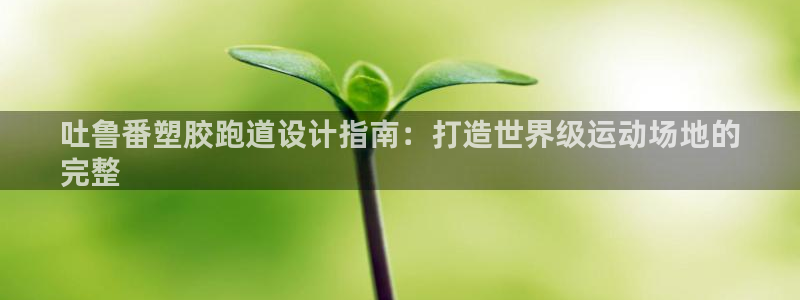 谈球吧体育综合：吐鲁番塑胶跑道设计指南：打造世界级运动场地的
完整