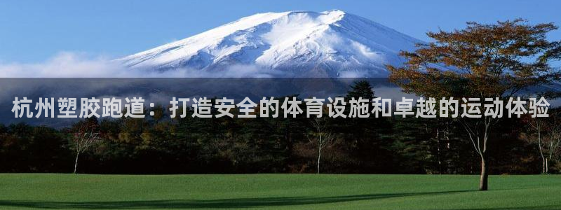 谈球吧app在哪里下载：杭州塑胶跑道：打造安全的体育设施和卓越的运动体验